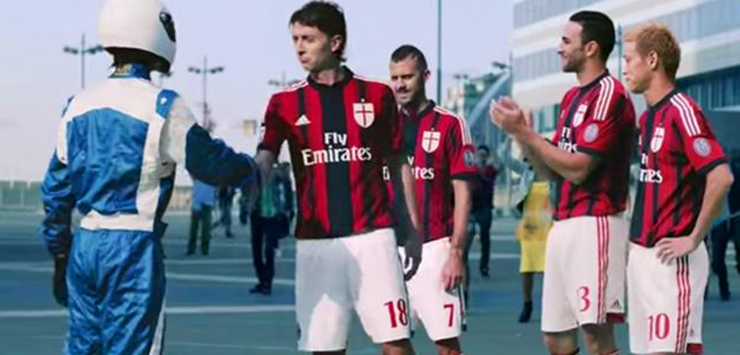 Милан + шины = крутая реклама!