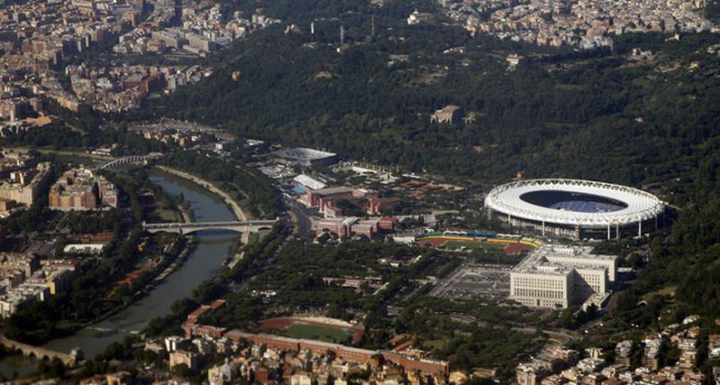 Футбольные стадионы с высоты птичьего полета, Стадио Олимпико, фото