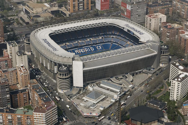 Футбольные стадионы с высоты птичьего полета, Сантьяго Бернабеу, фото