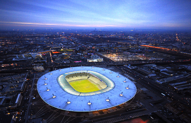 Футбольные стадионы с высоты птичьего полета, Стад де Франс, фото