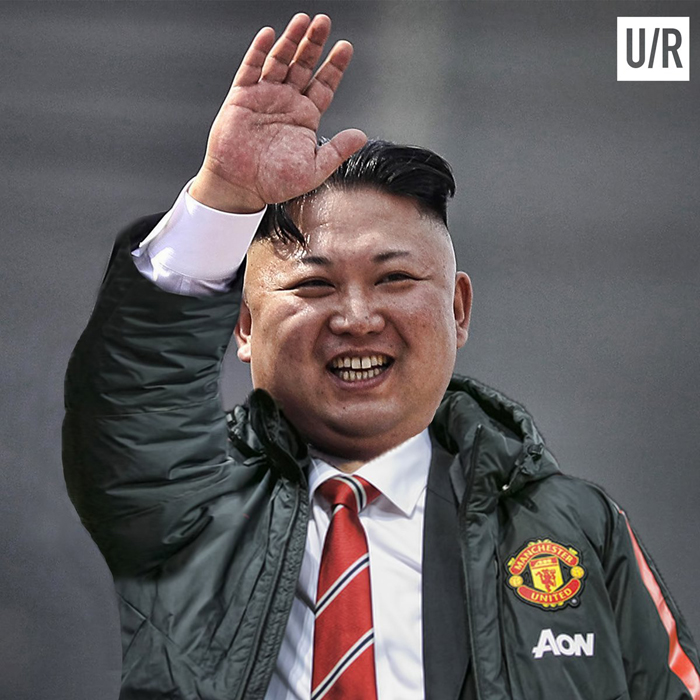 Ким Чен Ын болеет за Манчестер Юнайтед, фото