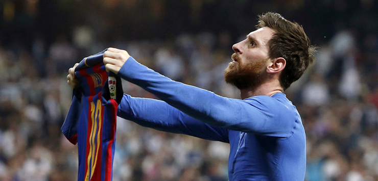 Ronaldo recreate Messi celebration
