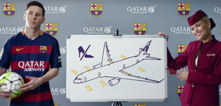 Месси, Неймар и другие звезды Барселоны снялись в видео-инструкции по безопасности полетов на самолете