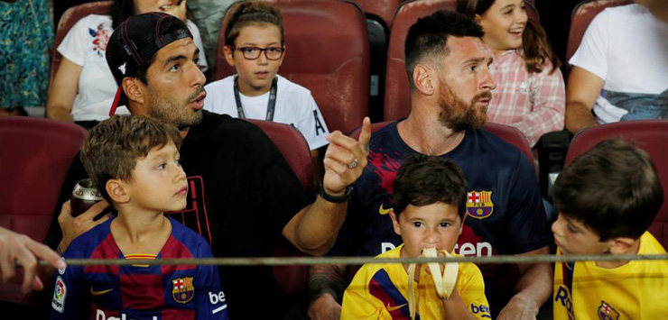 Сын Месси празднует промах игрока Барселоны