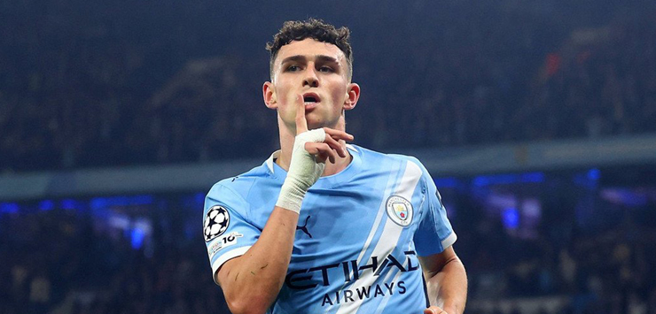 Селфи Фила Фодена в ЛЧ