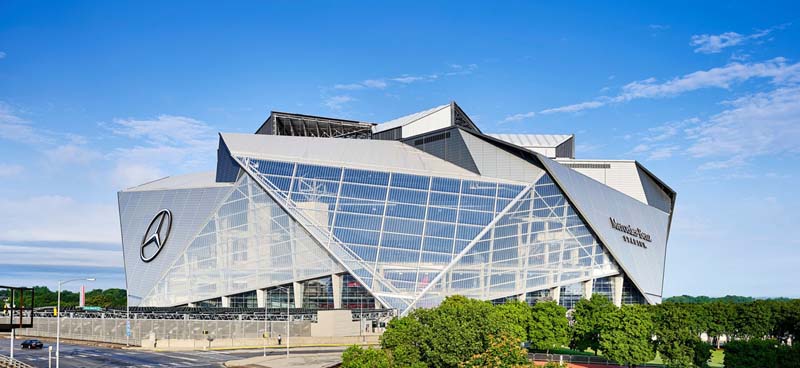 Стадион ЧМ-2026 в Атланте Mercedes-Benz Stadium