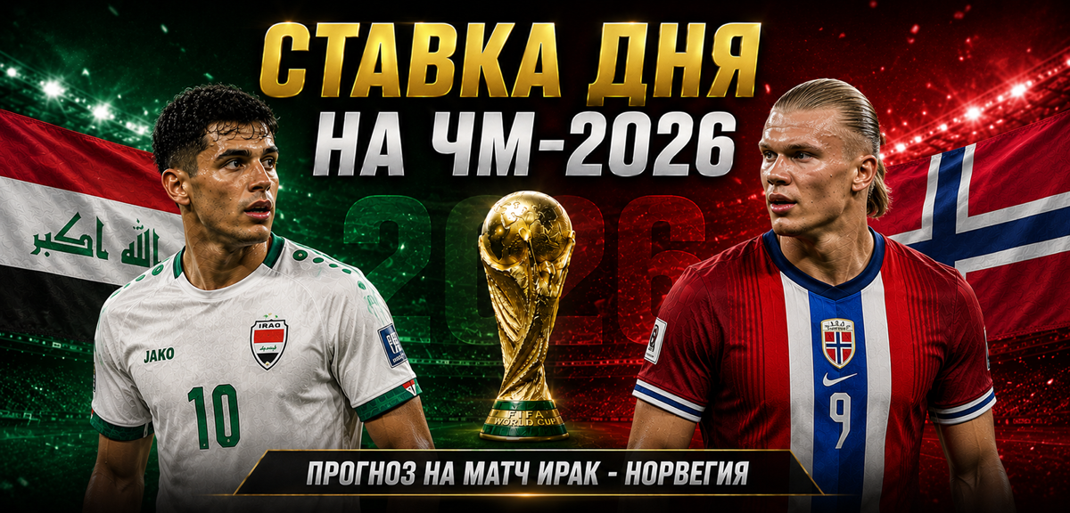 Ставка дня на ЧМ-2026: прогноз на матч Ирак – Норвегия 17 июня