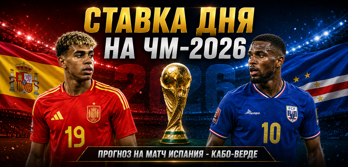 Ставка дня на ЧМ-2026: прогноз на матч Испания – Кабо-Верде  15 июня
