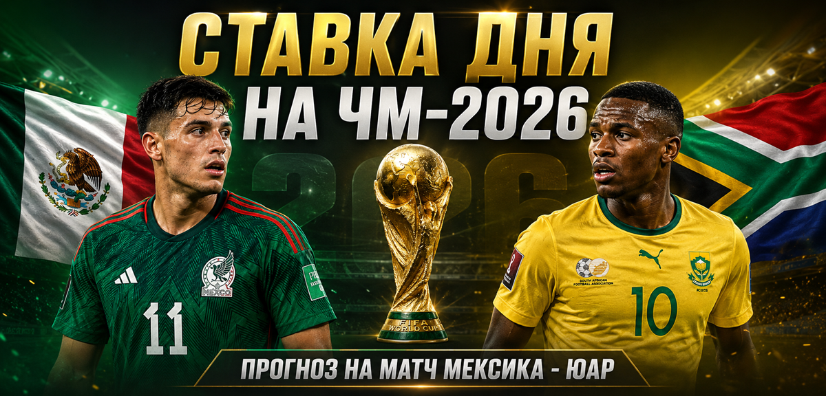 Ставка дня на ЧМ-2026: прогноз на матч Мексика – ЮАР