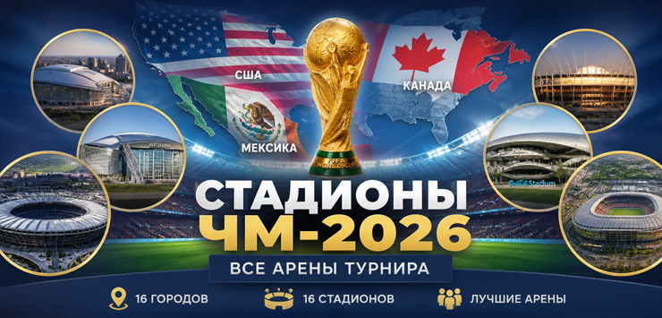 Все стадионы ЧМ-2026 в США, Канаде и Мексике