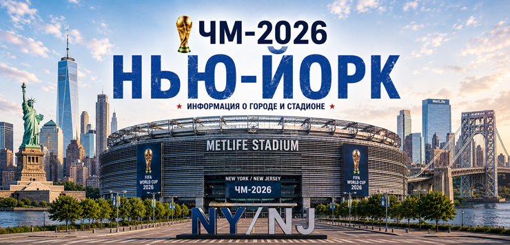 Все города ЧМ-2026: Нью-Йорк/Нью-Джерси, информация о городе и стадионе