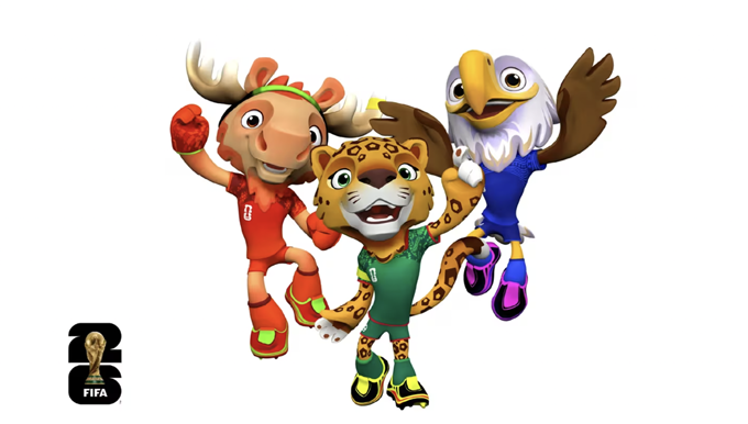 Маскоты ЧМ-2026 по футболу - Мэйпл, Заю и Клатч